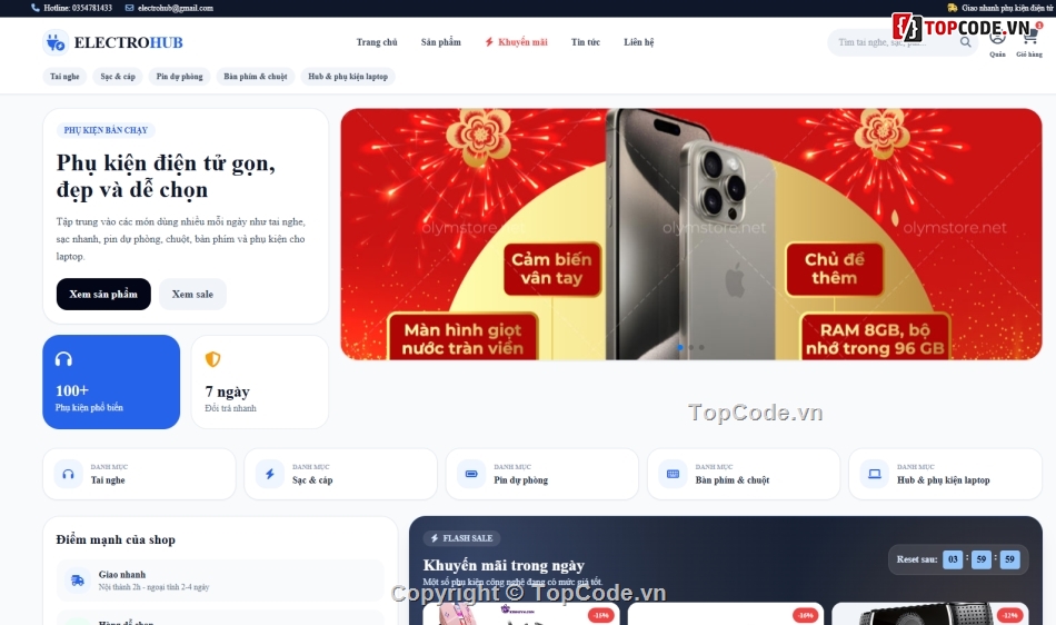điện tử,phụ kiện,Web bán phụ kiện điện tử